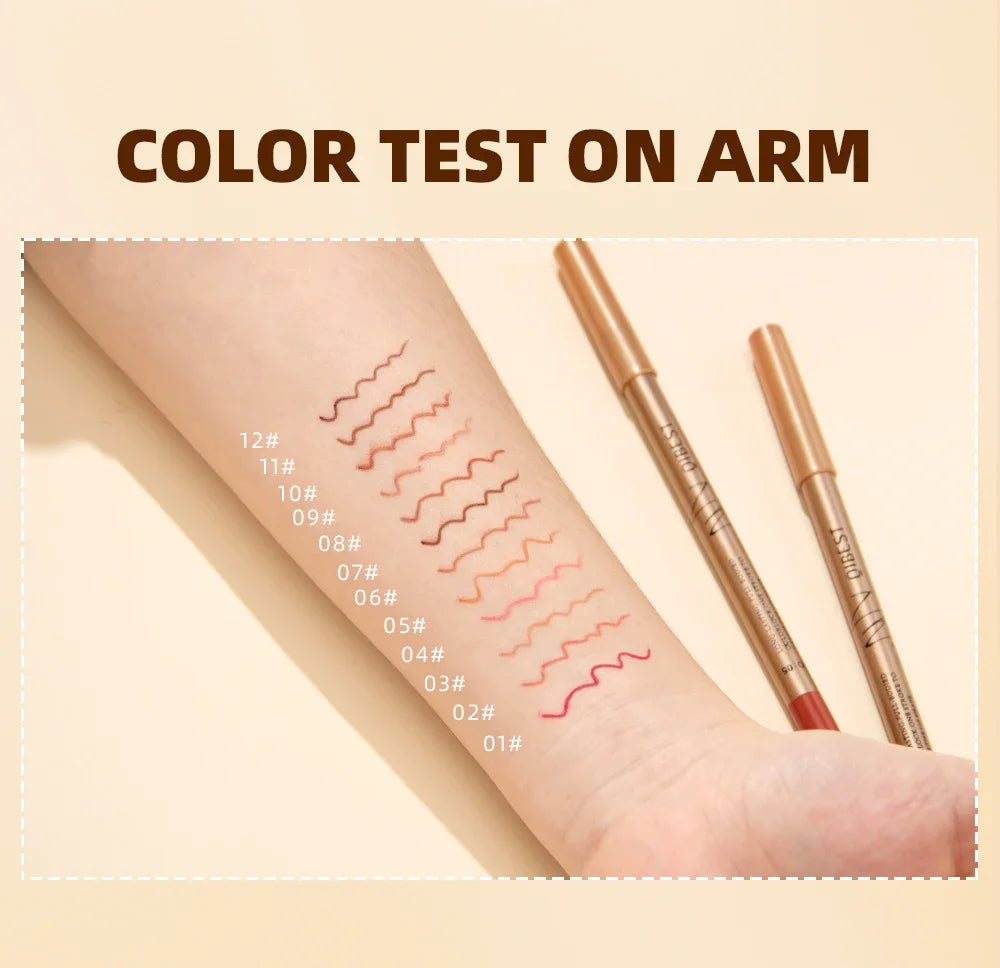 Set 12 Crayons à Lèvres Mat – Waterproof & Longue Tenue | Lip Liner Non-Transfert pour Contour Précis & Maquillage Parfait🚚 Livraison rapide FelizShop