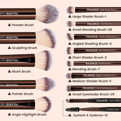 Pinceaux de maquillage professionnels pour une application parfaite et un rendu naturel des cosmétiques