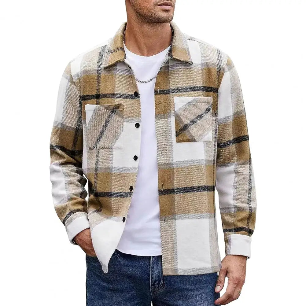 urchemise Vintage à Carreaux Homme – Style Décontracté Automne🚚Livraison rapide gratuite et sécurisée FelizShop