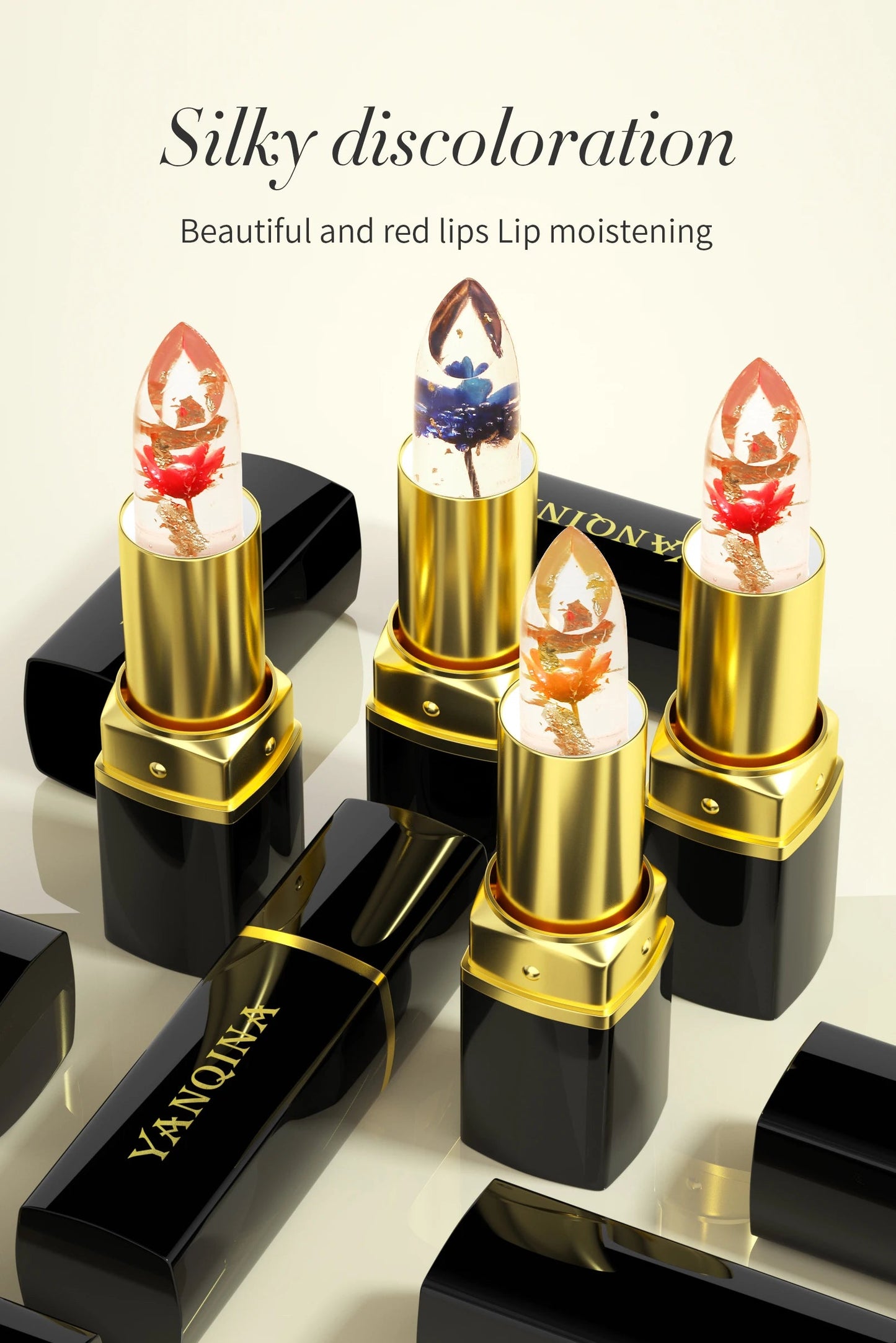 Baume à Lèvres Magique Fleur Cristal – Couleur Thermo-Réactive | Transparent, Longue Tenue & Ultra Hydratant🚚 Livraison rapide FelizShop
