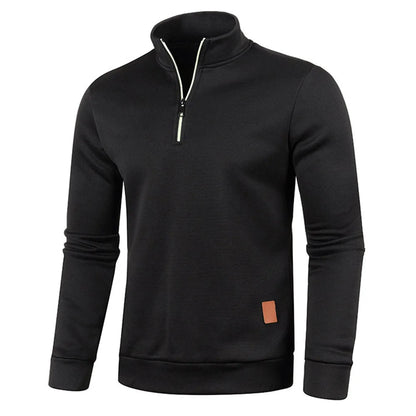 Sweatshirt Homme Demi-Zippé – Pull Épais à Col Montant, Style Décontracté pour le Printemps/Automne, Couleur Unie 🚚 Livraison rapide en 8 à 12 jours ouvrés depuis la France FelizShop