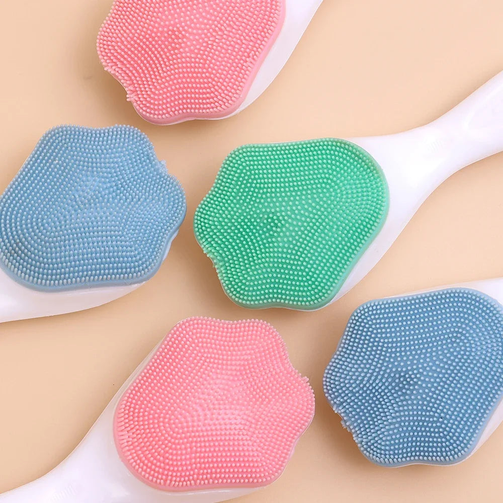 Soft Silicone Facial Cleansing Brush 2 in 1 Silicone Face Mask Brush & Face Scrubber For Exfoliating Massaging Remove Blackhead 🚚 Livraison rapide en 8 à 12 jours ouvrés depuis la France FelizShop