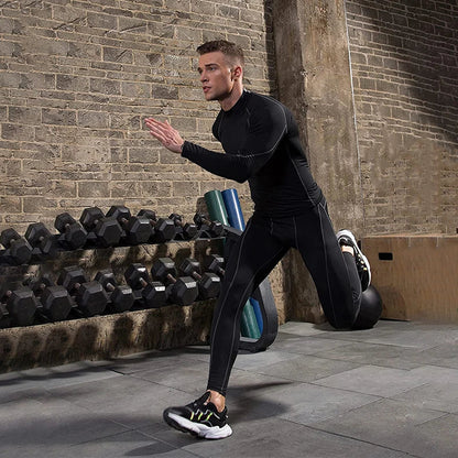 T-shirt de Sport Homme à Manches Longues – Haut de Compression Séchage Rapide, Idéal pour le Fitness, la Musculation, le Running et le Training🚚 Livraison rapide en 8 à 12 jours ouvrés depuis la France FelizShop
