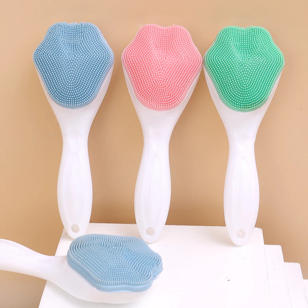 Soft Silicone Facial Cleansing Brush 2 in 1 Silicone Face Mask Brush & Face Scrubber For Exfoliating Massaging Remove Blackhead 🚚 Livraison rapide en 8 à 12 jours ouvrés depuis la France FelizShop