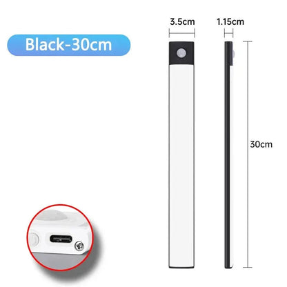 LED Cabinet Light USB Type-C Rechargeable Motion Sensor Led Lamp for Kitchen Wardrobe Cabinet Lighting 20cm/30cm/40cm/50cm/60cm 🚚 Livraison rapide en 8 à 12 jours ouvrés depuis la France FelizShop