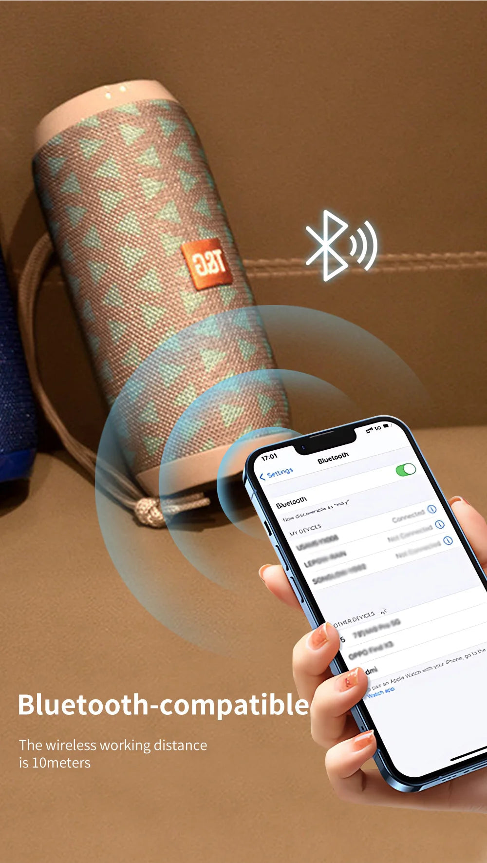 Enceinte Bluetooth Portable T&G TG117 – Haut-parleur Étanche TWS, Son Stéréo Surround, Support Carte TF et Radio FM, Idéal pour l’Extérieur 🚚 Livraison rapide en 8 à 12 jours ouvrés depuis la France ou nos entre FelizShop