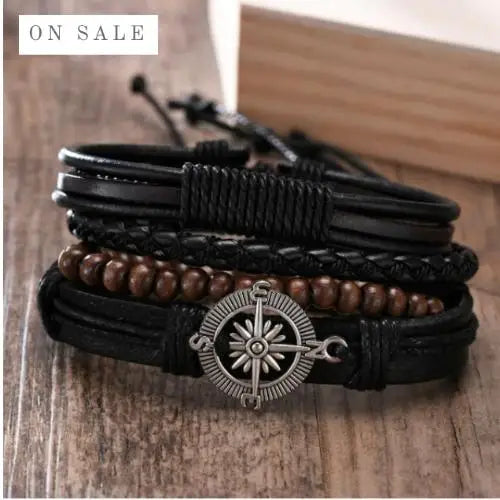 06 2024 Leather Braided Bracelet For Men 🚚 Livraison rapide en 8 à 12 jours ouvrés depuis la France FelizShop