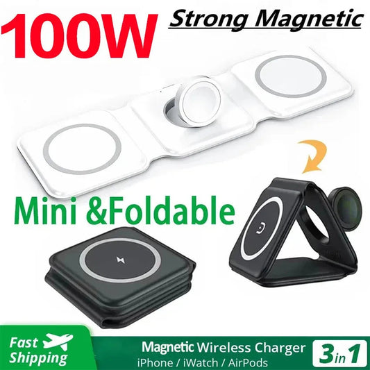 Chargeur magnétique sans fil 3-en-1 à charge rapide — Compatible iPhone 16, 15, 14 Pro Max, AirPods, Apple Watch — Support pliable pour téléphone portable
🚚 Livraison rapide en 8 à 12 jours ouvrés FelizShop