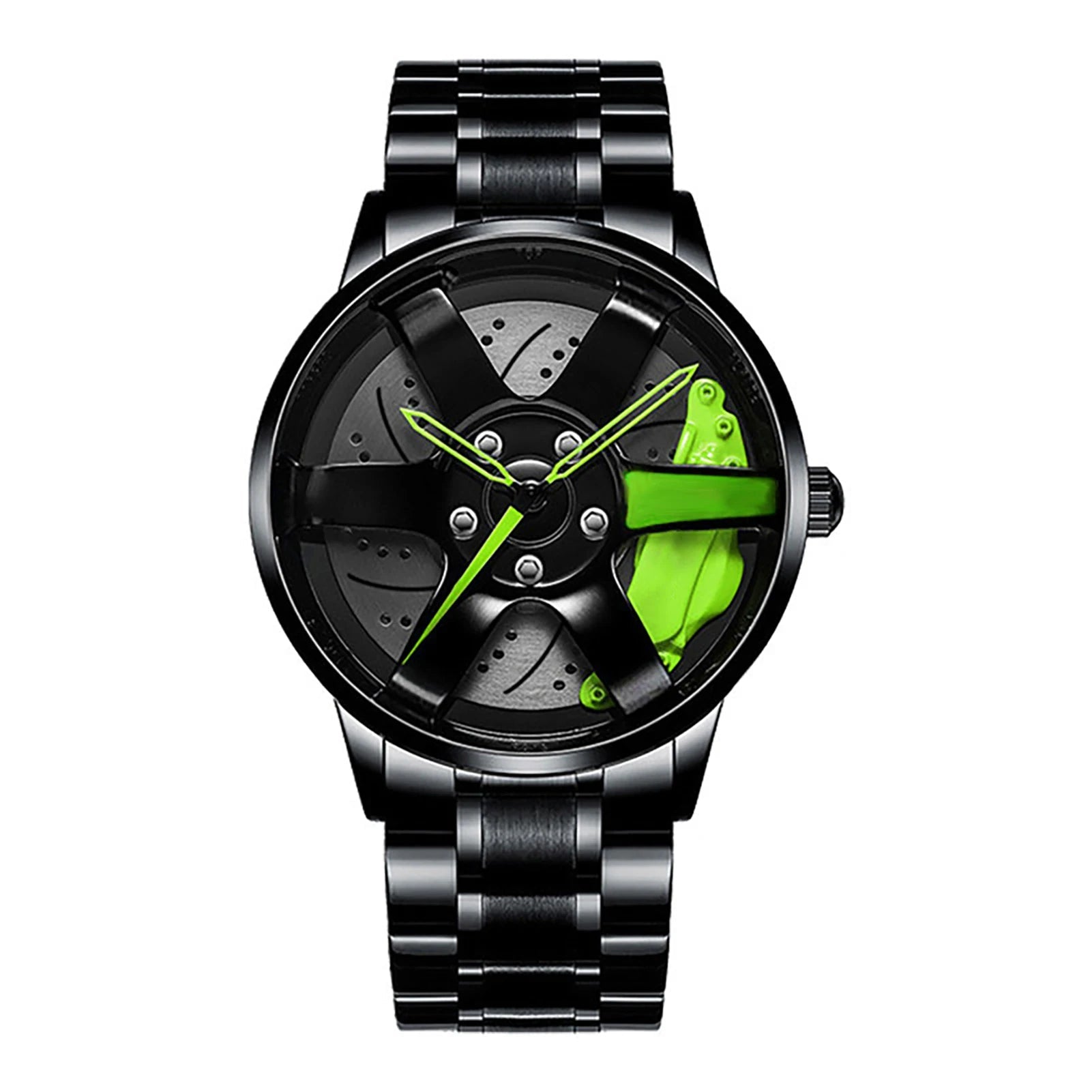 Montre Homme Sport Luxe – Quartz Acier Inoxydable Design Jante de Voiture FelizShop