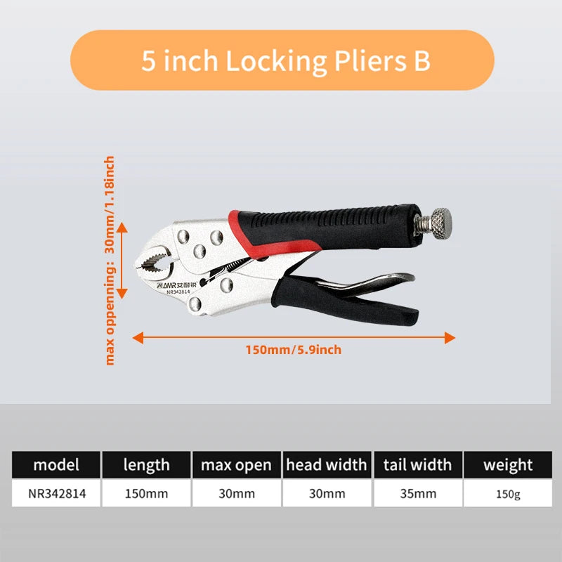 Pince-étau AMR – Mâchoires Courbes et Long Nez Multifonction FelizShop