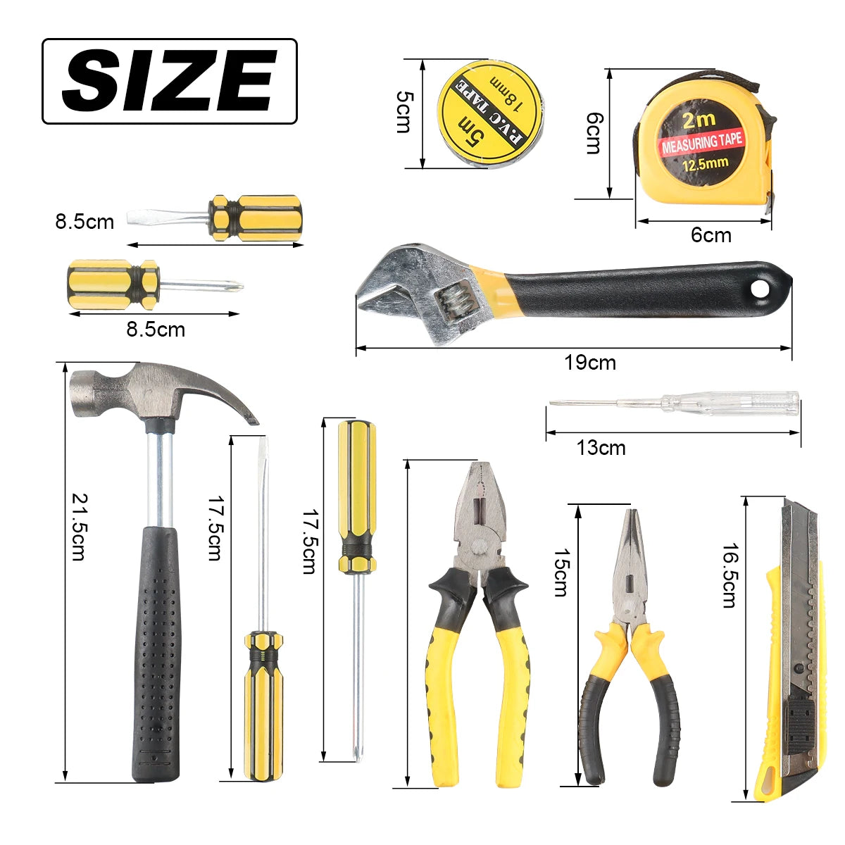 Kit d’Outils 8/9/12/13 Pièces avec Mallette – Réparation Maison & Auto FelizShop