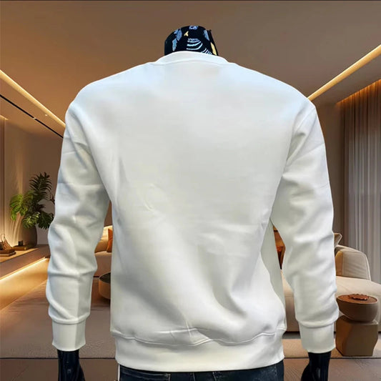 Sweatshirt Homme Col Rond – Pull Casual Imprimé à Manches Longues, Style Polyvalent pour Jogging & Quotidien sweat-homme-col-rond-imprime-jogging-casual