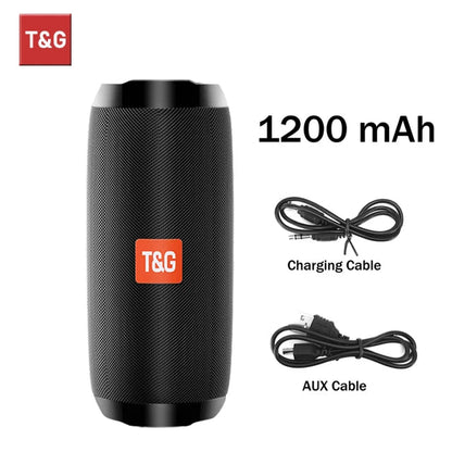 Enceinte Bluetooth Portable T&G TG117 – Haut-parleur Étanche TWS, Son Stéréo Surround, Support Carte TF et Radio FM, Idéal pour l’Extérieur 🚚 Livraison rapide en 8 à 12 jours ouvrés depuis la France ou nos entre FelizShop