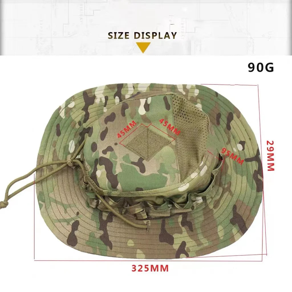 Nouvelle casquette 2025 camouflage tactique – Casquette de type Bonnie à poche carrée – Chapeau bob multicam pour la pêche, la randonnée et les activités de plein air – Protection solaire🚚 Livraison rapide FelizShop
