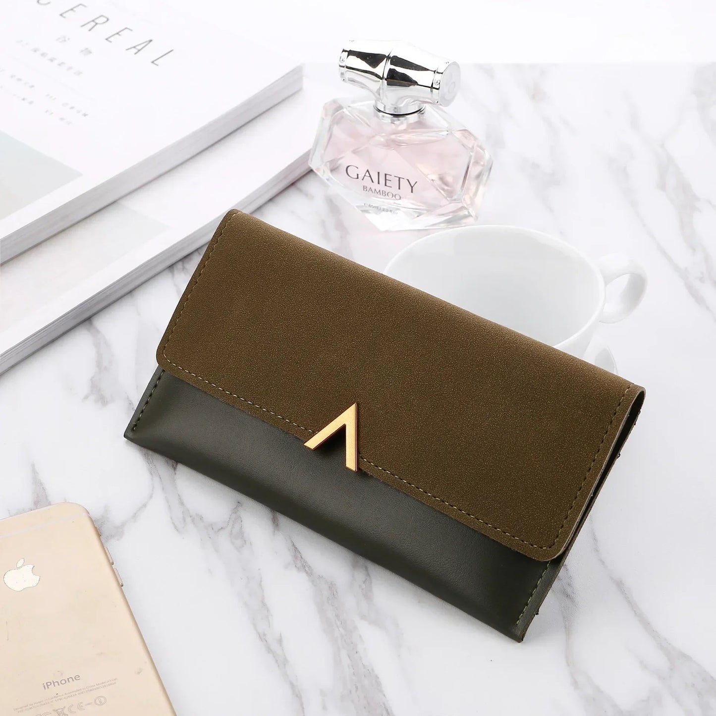 Portefeuille Femme Cuir 2023 – Pochette Enveloppe Chic, Porte-Monnaie & Cartes🚚Livraison rapide gratuite et sécurisée FelizShop