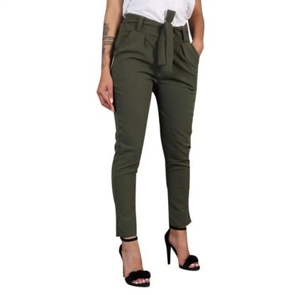 Pantalon femme 2024 – Pantalon slim décontracté en chiffon léger, taille haute, idéal pour le printemps, l’été et l’automne. Disponible en noir, kaki et vert.🚚Livraison gratuite rapide et sécurisé FR FelizShop