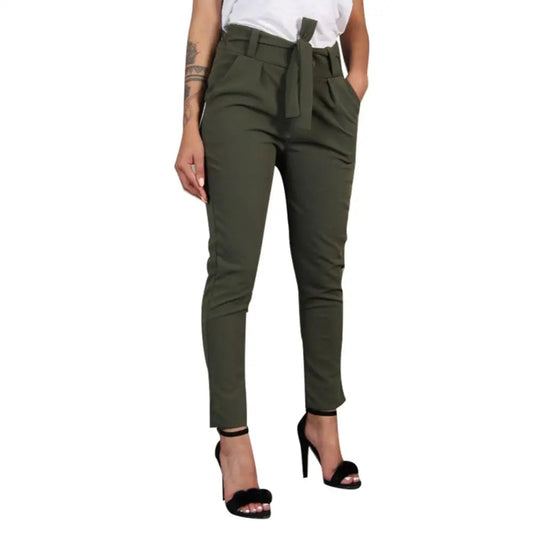 Pantalon femme 2024 – Pantalon slim décontracté en chiffon léger, taille haute, idéal pour le printemps, l’été et l’automne. Disponible en noir, kaki et vert.🚚Livraison gratuite rapide et sécurisé FR FelizShop
