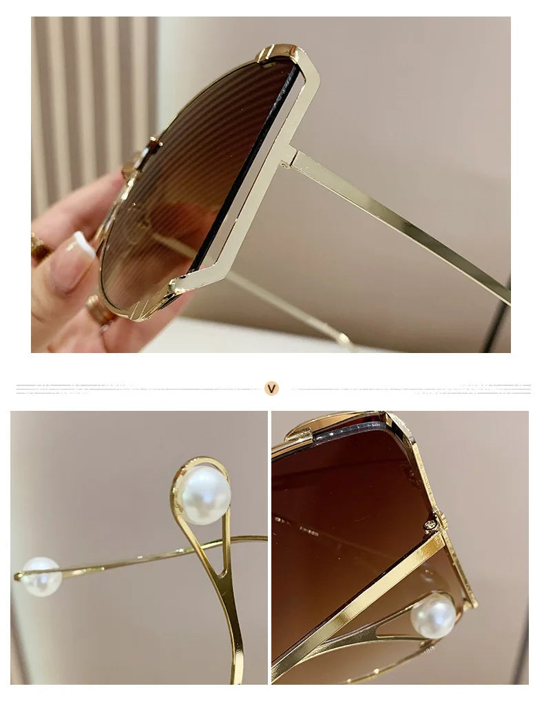 sunglasses Women 2024 Vacation Luxury Oversized Fashion Glasses Sunscreen Luxe Femme Lentes De Sol Mujer Lunette Soleil Femme 🚚 Livraison rapide en 8 à 12 jours ouvrés depuis la France FelizShop