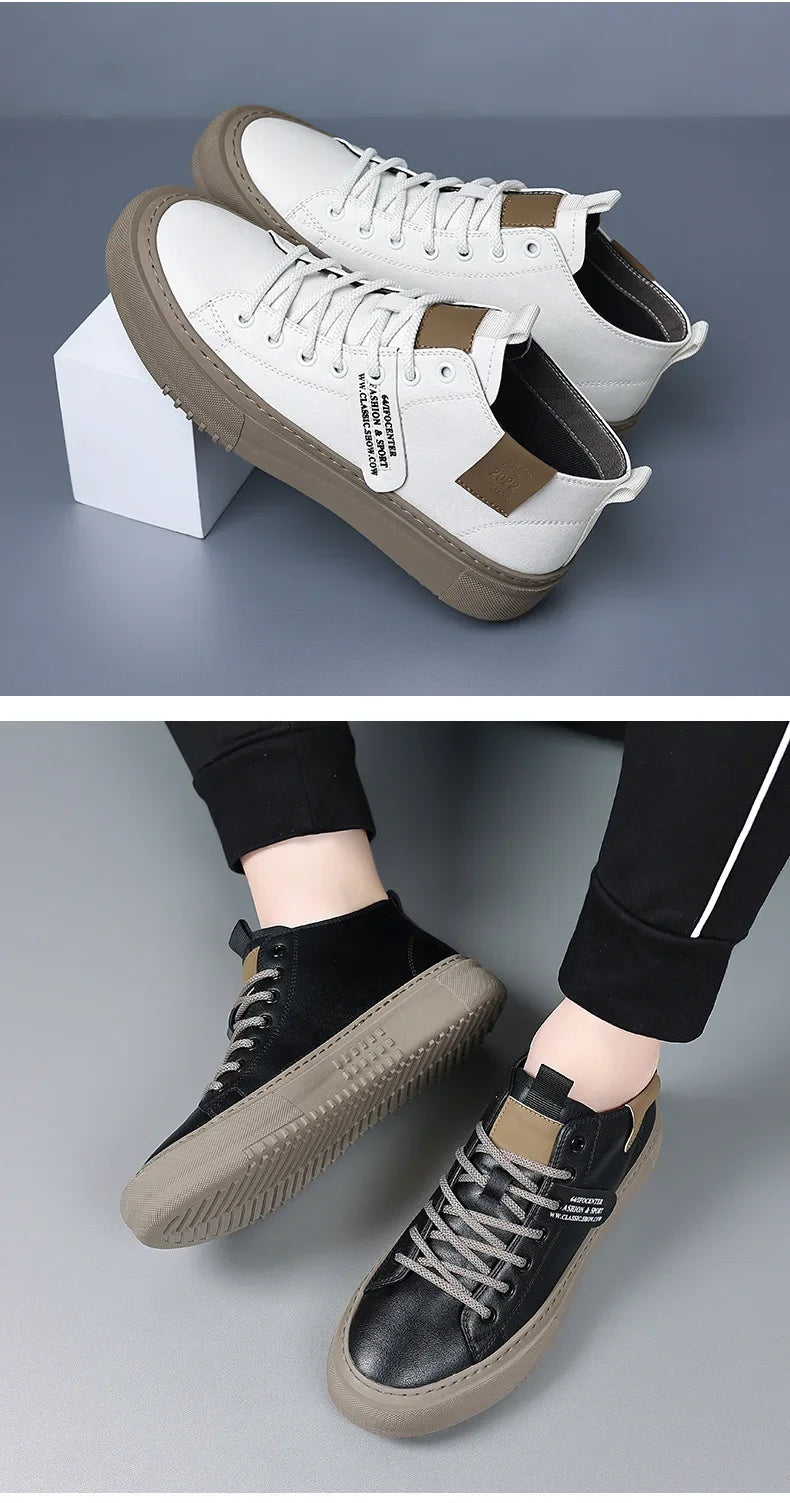 Sneakers Homme 2024 – Chaussures en Cuir Haut de Gamme à Lacets | Style Luxe & Semelle Rehaussante
🚚 Livraison rapide en 8 à 12 jours ouvrés depuis la France FelizShop