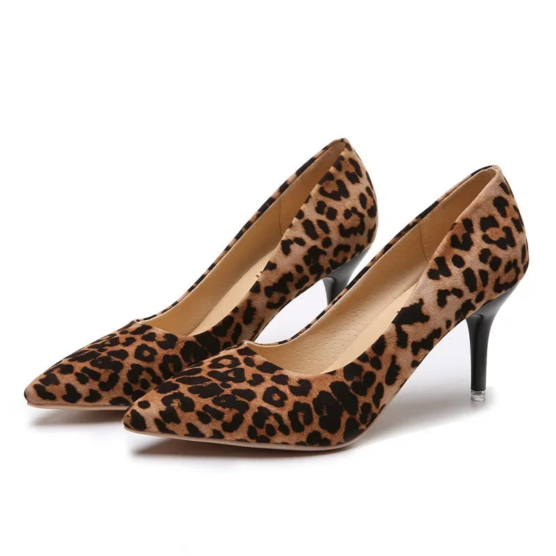 Chaussures Femme Grandes Tailles – Sandales à Talons Hauts 8,5 cm, Élégantes et Sexy avec Motif Léopard, Bout Pointu, Mode 2025🚚 Livraison rapide en 8 à 12 jours ouvrés depuis la France FelizShop