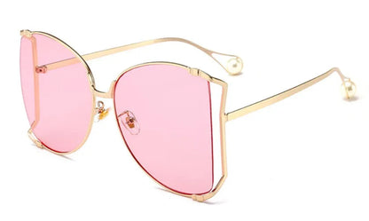 45476 Metal Square Gradient Sunglasses Men Women Pearl Decoration Brand Glasses Designer Fashion Male Female Shades 🚚 Livraison rapide en 8 à 12 jours ouvrés depuis la France FelizShop