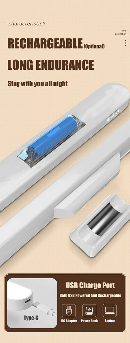 LED Table Lamp Magnetic Hanging USB Rechargeable Desk Lamp 3 Color Reading Light Dimmable Cabinet Closet Wardrobe Night Light 🚚 Livraison rapide en 8 à 12 jours ouvrés depuis la France FelizShop