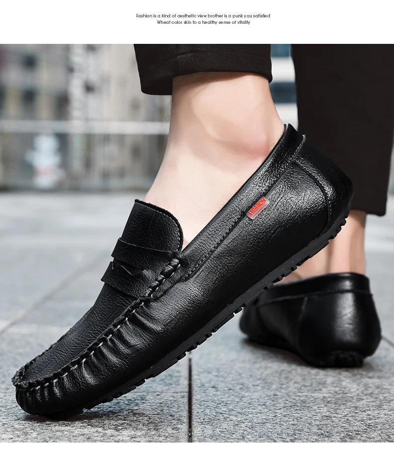 Mocassins Homme Cuir – Chaussures Décontractées à Enfiler | Loafers Style Bateau Haut de Gamme (Taille 38 à 47)🚚 Livraison rapide en 8 à 12 jours ouvrés depuis la France FelizShop