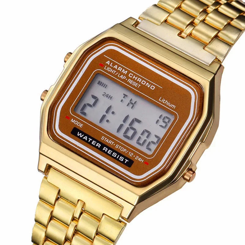Montre Digitale LED 2025 – Sport & Waterproof – Unisexe, Style Moderne & Finition Dorée🚚 Livraison rapide en 8 à 12 jours ouvrés depuis la France FelizShop