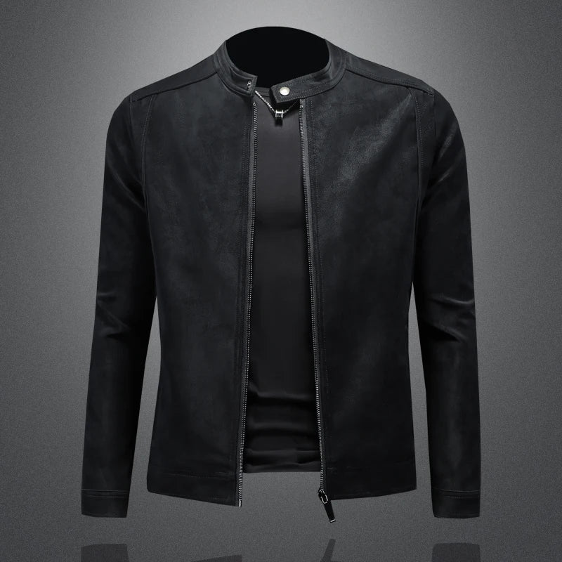 2025 new high-quality slim men's leather jacket,🚚Livraison rapide gratuite et sécurisée FelizShop
