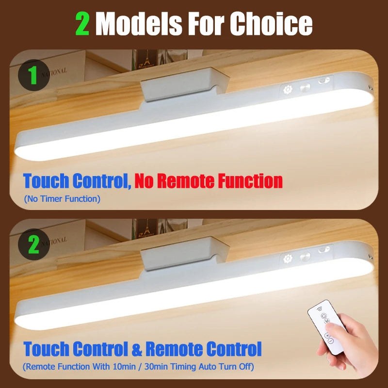 LED Table Lamp Magnetic Hanging USB Rechargeable Desk Lamp 3 Color Reading Light Dimmable Cabinet Closet Wardrobe Night Light 🚚 Livraison rapide en 8 à 12 jours ouvrés depuis la France FelizShop