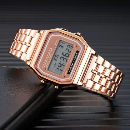 Montre Digitale LED 2025 – Sport & Waterproof – Unisexe, Style Moderne & Finition Dorée🚚 Livraison rapide en 8 à 12 jours ouvrés depuis la France FelizShop