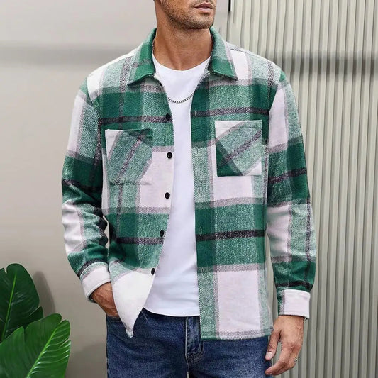 urchemise Vintage à Carreaux Homme – Style Décontracté Automne🚚Livraison rapide gratuite et sécurisée FelizShop