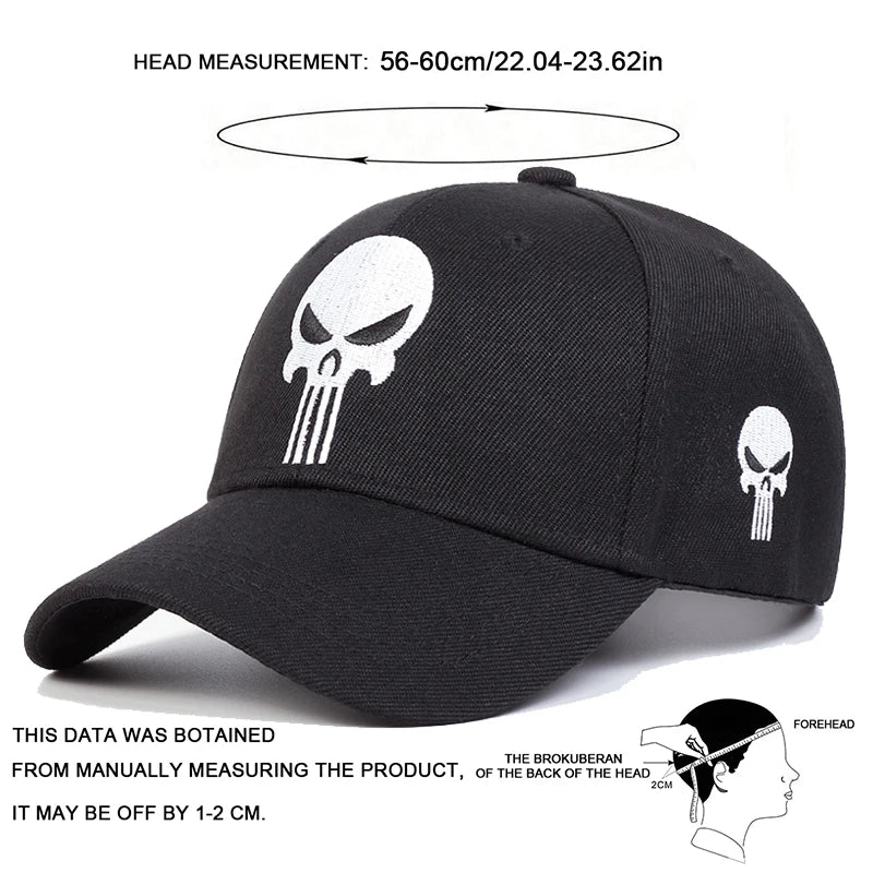 Casquette de baseball unisexe avec broderie tête de mort – Printemps / Automne – Casquette décontractée réglable pour l’extérieur – Protection solaire
🚚 Livraison rapide FelizShop