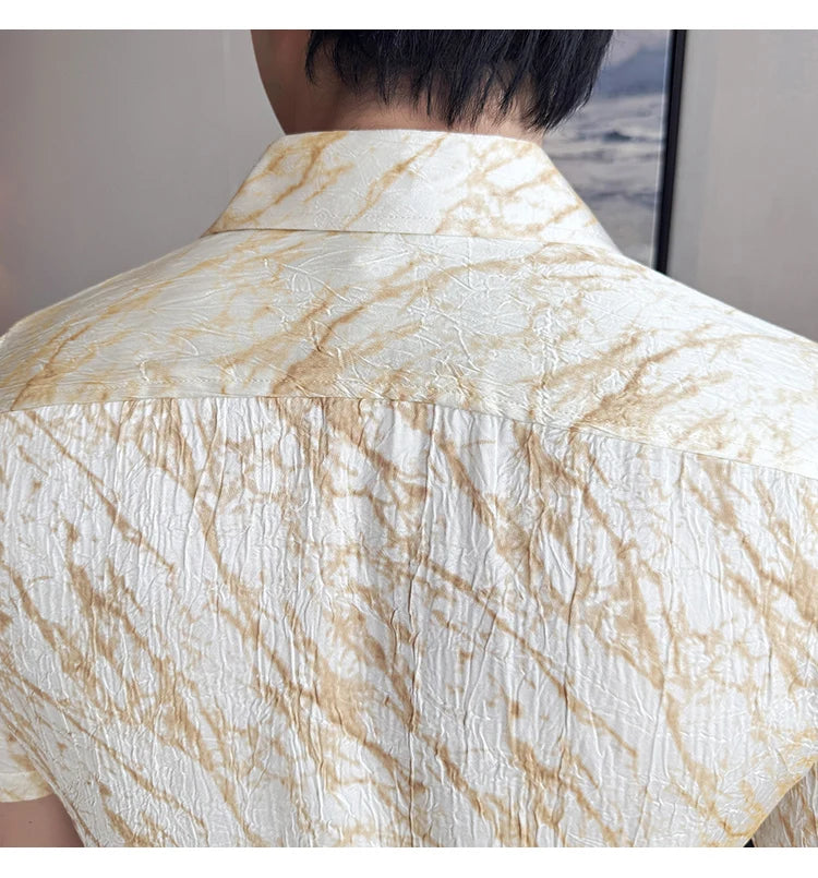Chemise Slim Fit Homme Été – Jacquard Texturé & Design Élégant | Jusqu’au 4XL 🚚Livraison rapide gratuite et sécurisée FelizShop