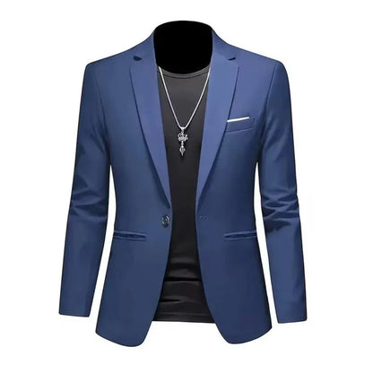 Veste de Costume Homme Tendance – Coupe Slim & Décontractée | Non Froissable, Bouton Unique🚚 Livraison rapide en 8 à 12 jours ouvrés depuis la France FelizShop