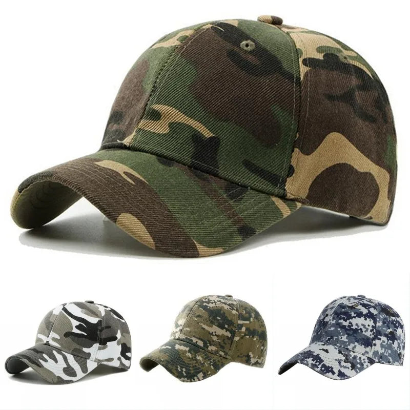 Men Women Summer Cotton Camouflage Printed Baseball Caps Sunhat Outdoor Unisex  Sports Adjustable Snapback Anti-UV Hat Visors 🚚 Livraison rapide FelizShop