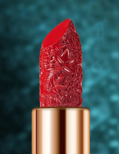 Rouge à Lèvres Gravé Rétro – Rouge Chinois Velours Mat | Waterproof, Non-Transfert & Édition Élégante🚚 Livraison rapide FelizShop