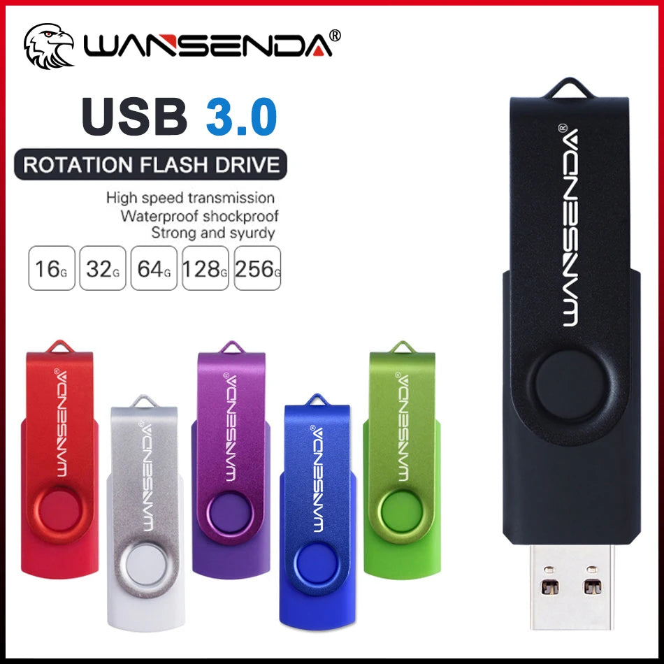 Clé USB 3.0 Métallique WANSENDA – 8Go à 256Go | Clé Pivotante Haute Vitesse & Durable 
🚚Livraison rapide gratuite et sécurisée FR FelizShop