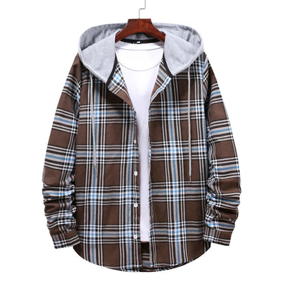 Chemise à Carreaux à Capuche pour Homme – Style Décontracté & Urbain – Manches Longues🚚 Livraison rapide en 8 à 12 jours ouvrés depuis la France FelizShop