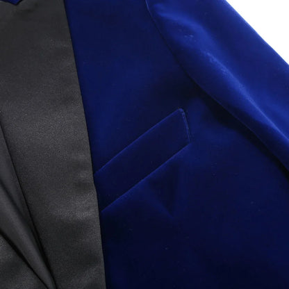 Tuxedo de Marié en Velours – Coupe Cintrée Élégante | Costume de Soirée & Mariage Tendance🚚 Livraison rapide en 8 à 12 jours ouvrés depuis la France FelizShop