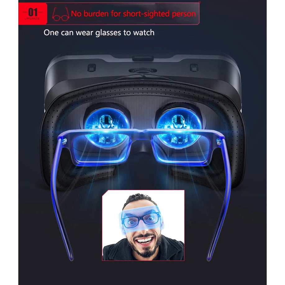 Casque VR Shinecon 10.0 – Lunettes de réalité virtuelle 3D pour smartphone. Vision binoculaire immersive, compatible jeux vidéo, films et applications VR.🚚Livraison gratuite rapide et sécurisé FR FelizShop