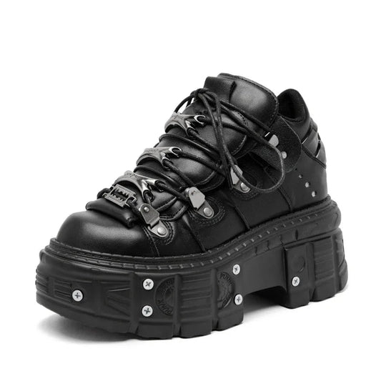 Bottines Gothiques Femme 2025 – Chaussures Noires Punk à Plateforme avec Détails Métal | Sneakers Rock Unisexes à Lacets
🚚 Livraison rapide en 8 à 12 jours ouvrés depuis la France FelizShop