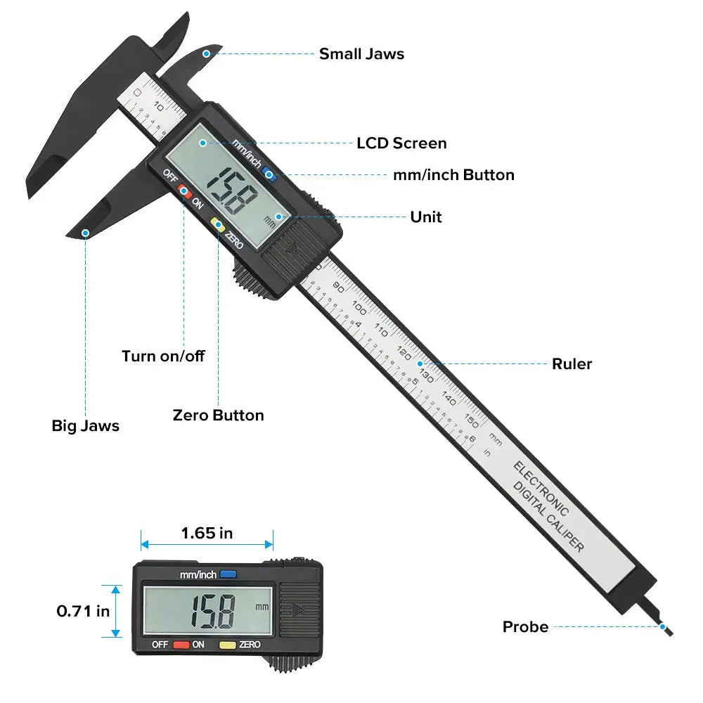 Pied à Coulisse Numérique Électronique – 100 mm / 150 mm🚚Livraison gratuite rapide et sécurisé FR FelizShop