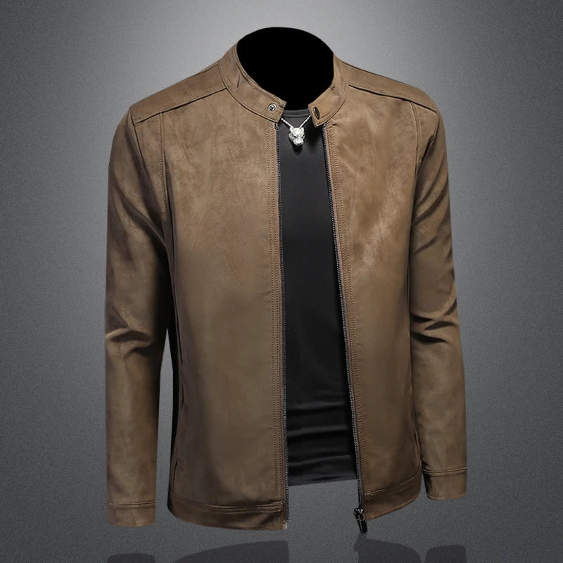 2025 new high-quality slim men's leather jacket,🚚Livraison rapide gratuite et sécurisée FelizShop
