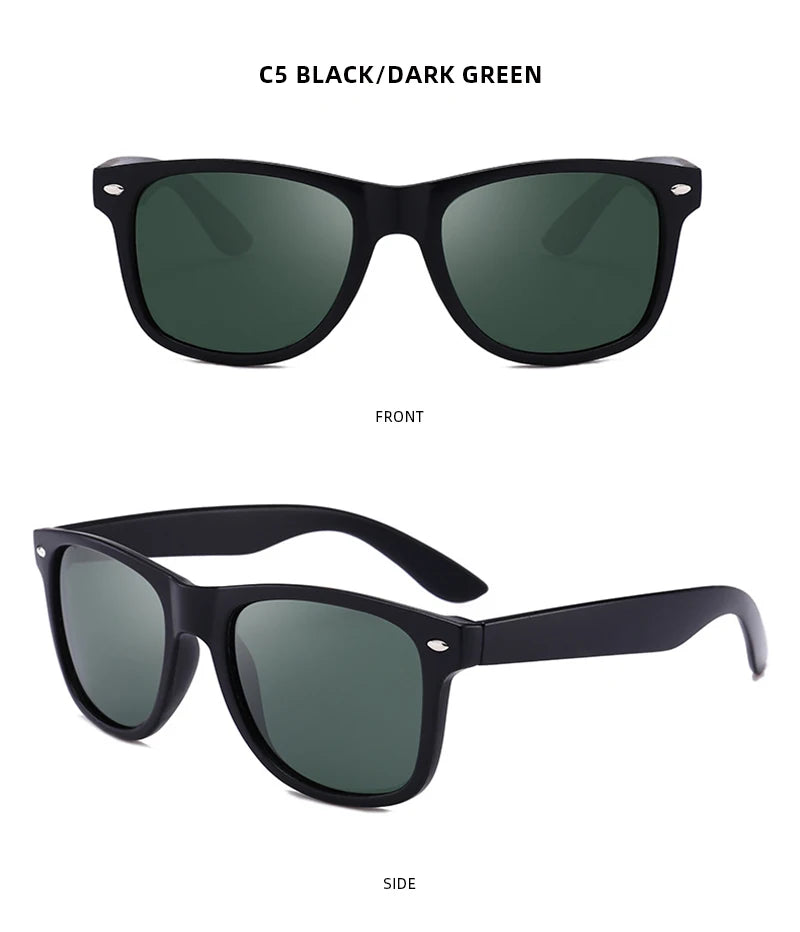Lunettes de Soleil Rétro Polarisées – Style Carré Unisexe – Anti-Éblouissement & UV400🚚 Livraison rapide en 8 à 12 jours ouvrés depuis la France FelizShop