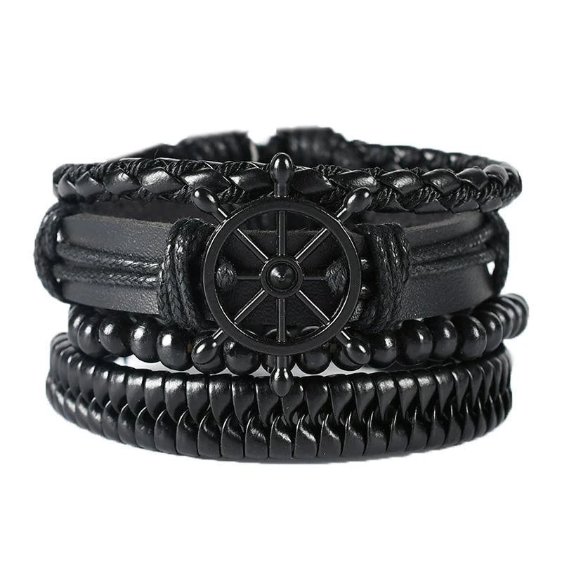 06 2024 Leather Braided Bracelet For Men 🚚 Livraison rapide en 8 à 12 jours ouvrés depuis la France FelizShop