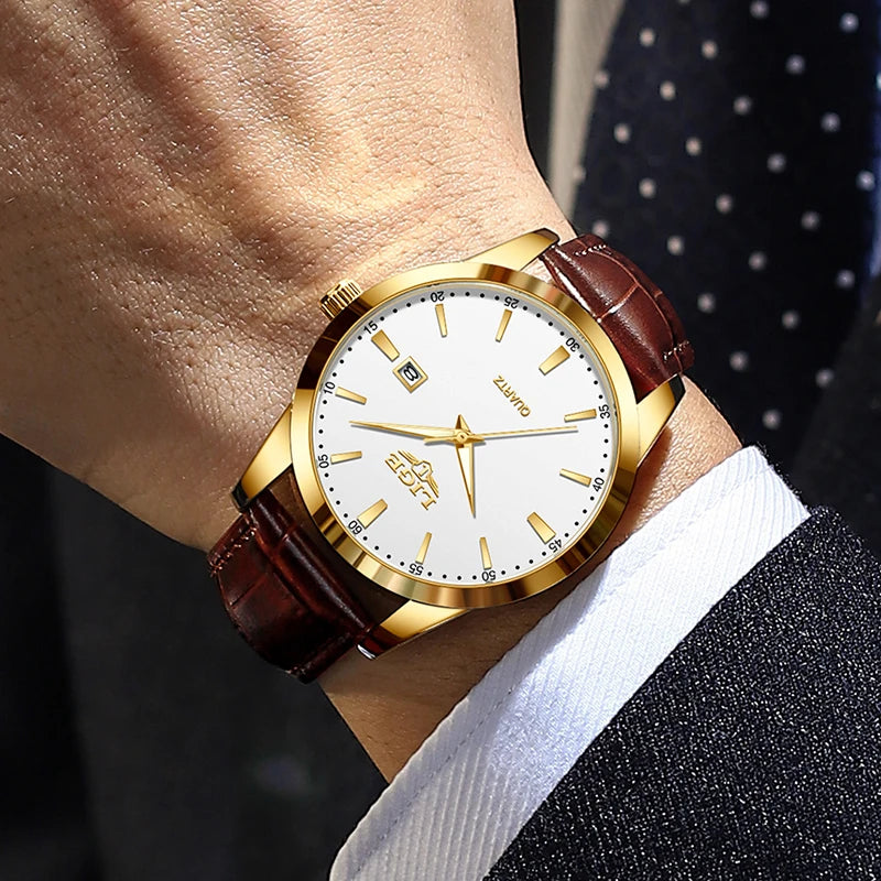 Montre Homme LIGE – Bracelet Cuir Marron – Chronographe Sport & Élégance🚚 Livraison rapide en 8 à 12 jours ouvrés depuis la France FelizShop