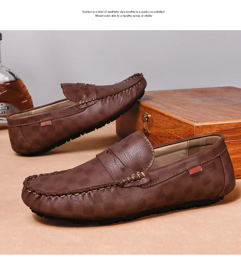 Mocassins Homme Cuir – Chaussures Décontractées à Enfiler | Loafers Style Bateau Haut de Gamme (Taille 38 à 47)🚚 Livraison rapide en 8 à 12 jours ouvrés depuis la France FelizShop