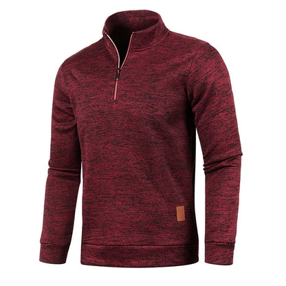 Sweatshirt Homme Demi-Zippé – Pull Épais à Col Montant, Style Décontracté pour le Printemps/Automne, Couleur Unie 🚚 Livraison rapide en 8 à 12 jours ouvrés depuis la France FelizShop