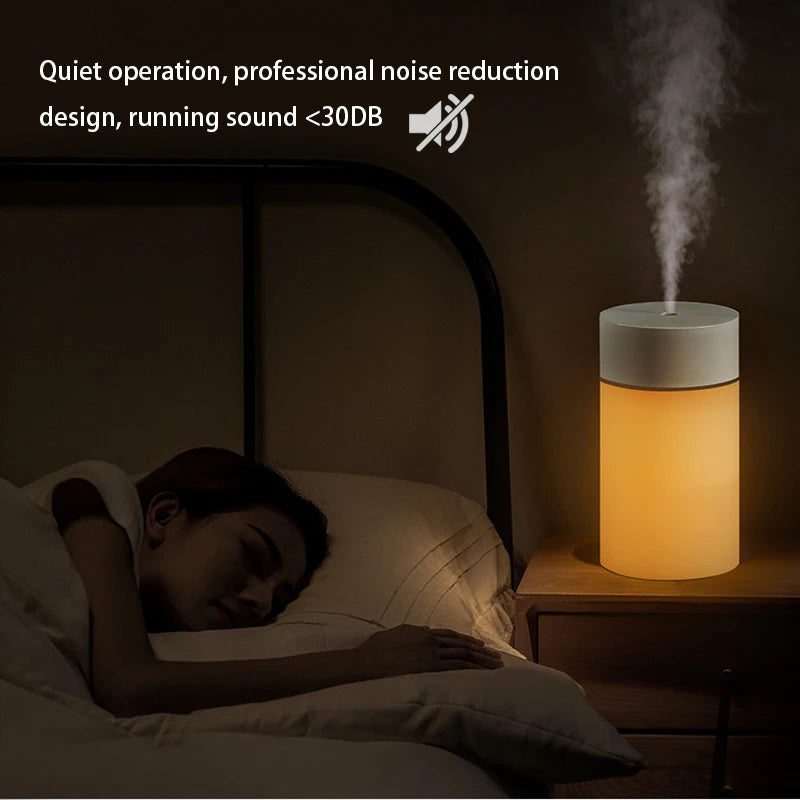 260ML USB Ultrasonic Air Humidifier LED Lamp Mini Essential Oil Diffuser Car Purifier Aroma Anion Mist Maker With Romantic Light (🚚 Livraison rapide en 8 à 12 jours ouvrés depuis la France FelizShop